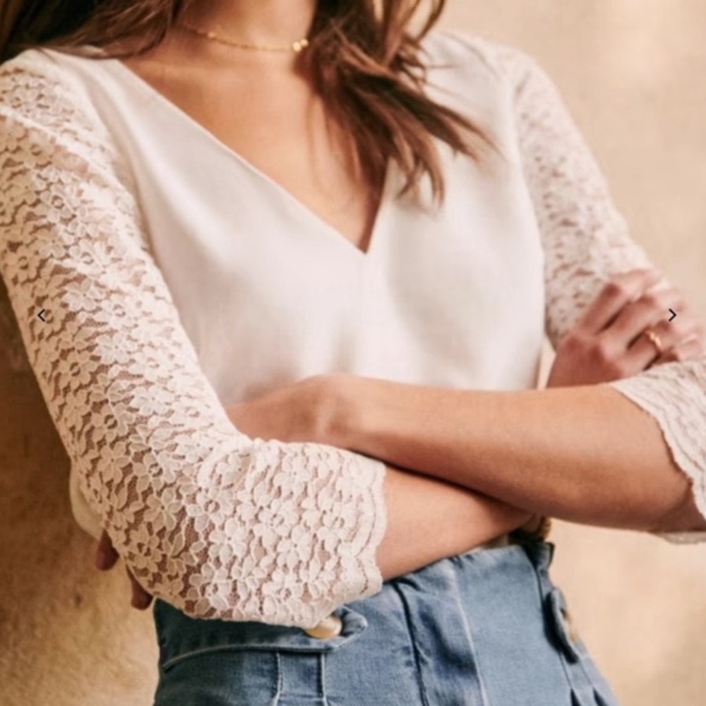 Sezane Isaline Blouse Size US 2/Sezane 34